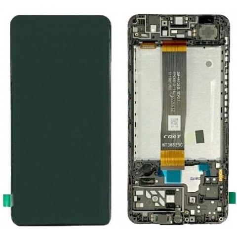 LCD+Touch screen Samsung A047 A04s juodas (black) (service pack)